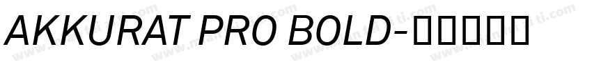 AKKURAT PRO BOLD字体转换